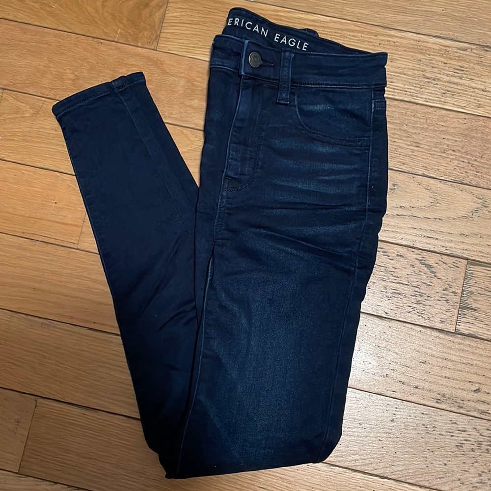 High rise blue jeggings // size 0